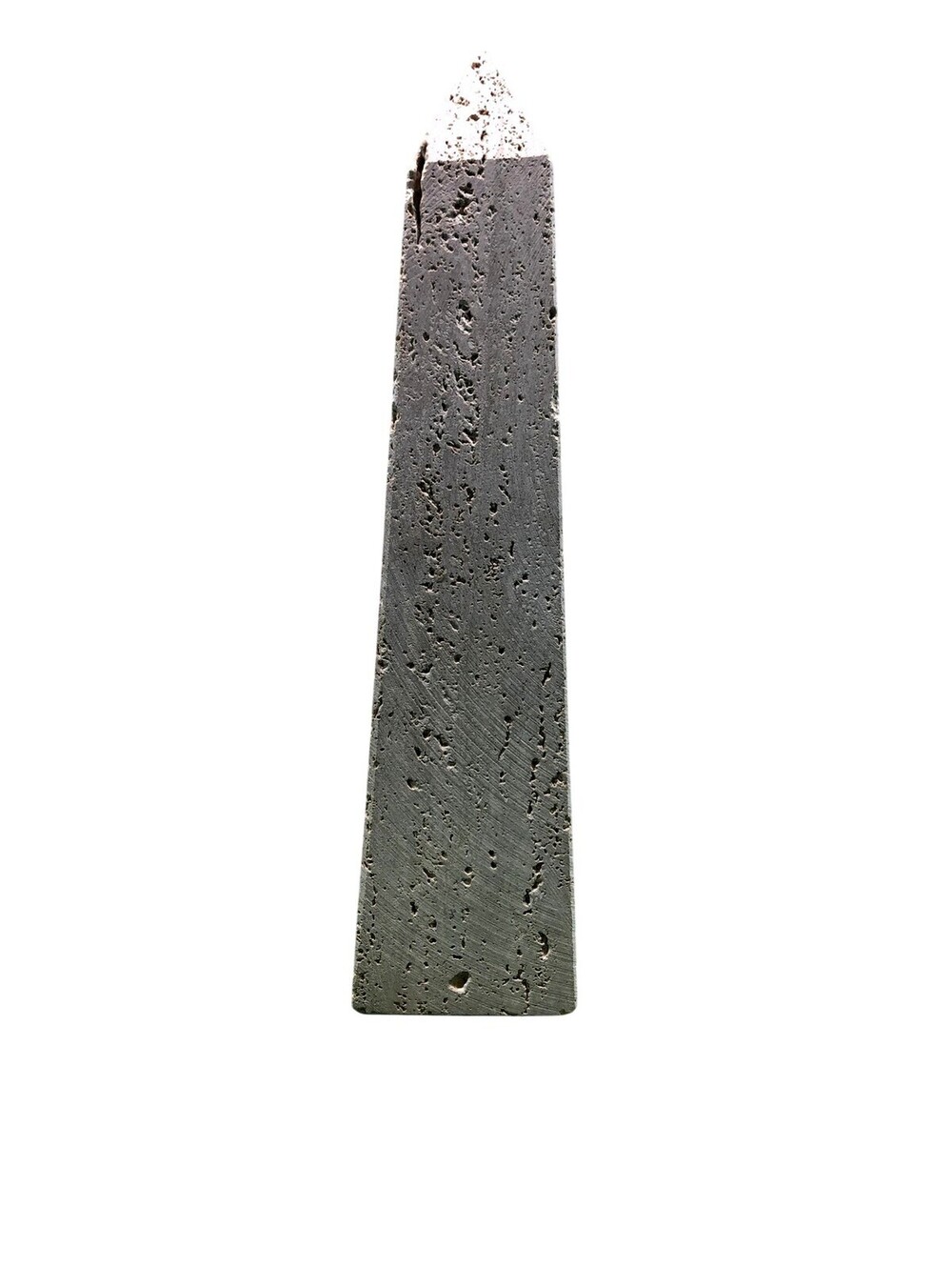 Gray Stone Obelisk Sculpture Small Smooth Landmark Home Decor Traditional Accent